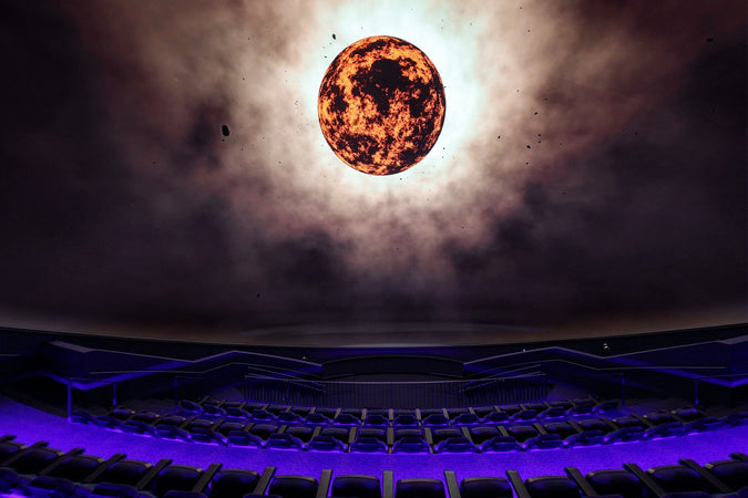 Heurekan planetaarion kuvulla planeetta.