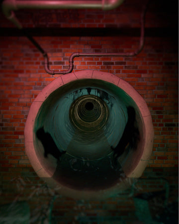 Viemäriputki ja rottien varjot.