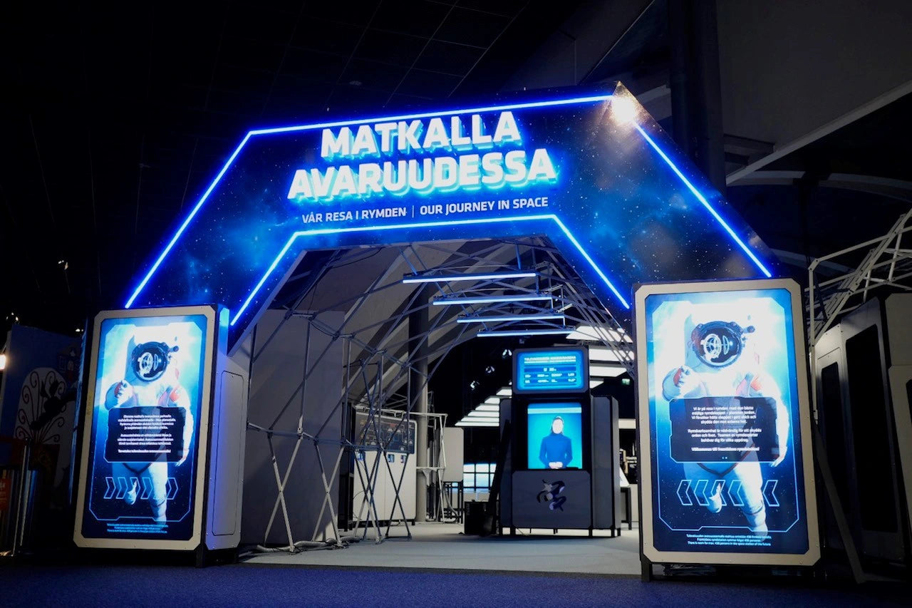 Ingången till Heurekas utställning Journey Vår resa i rymden.