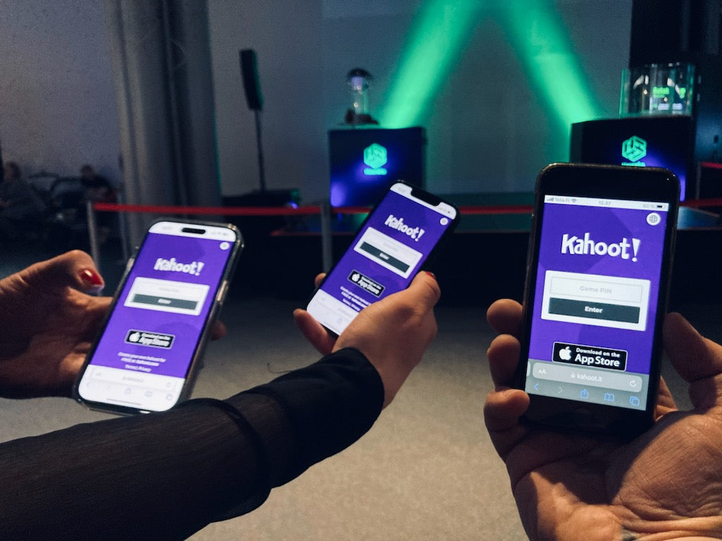 Kahoot!-peli Heurekan tapahtumassa.