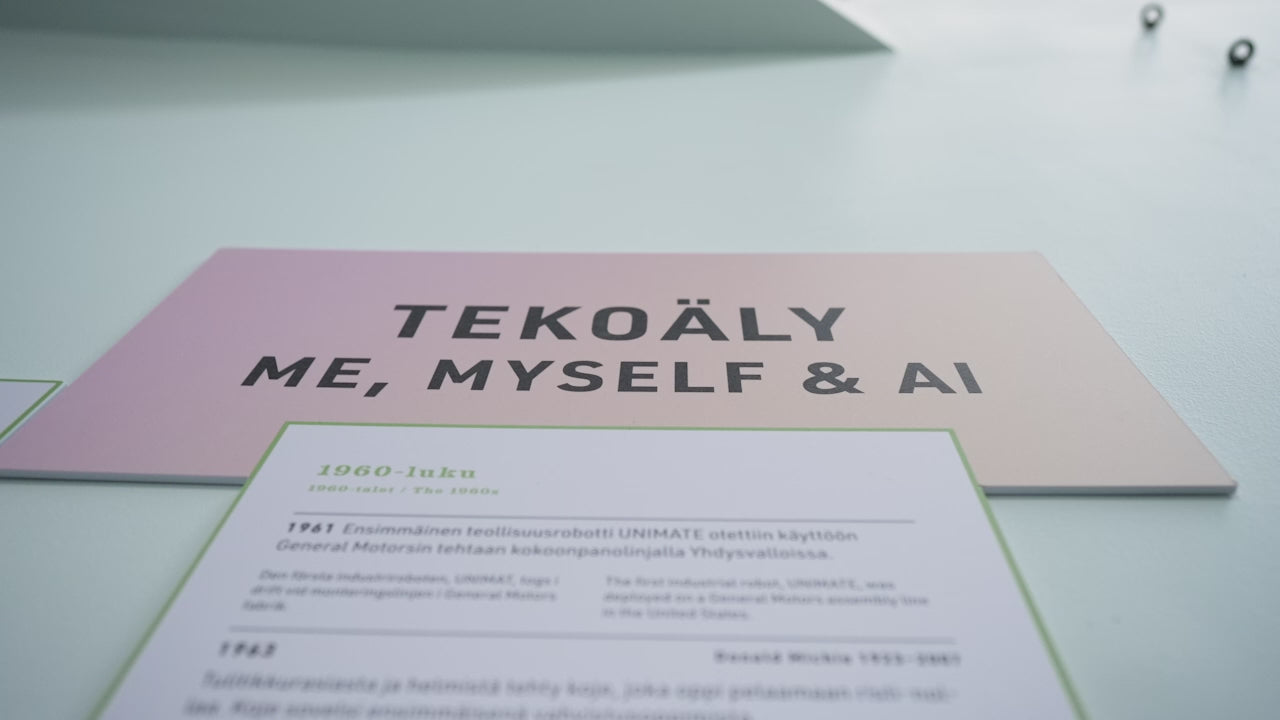 Video Heurekan tekoälynäyttelystä, "Tekoäly – Me, Myself & AI".