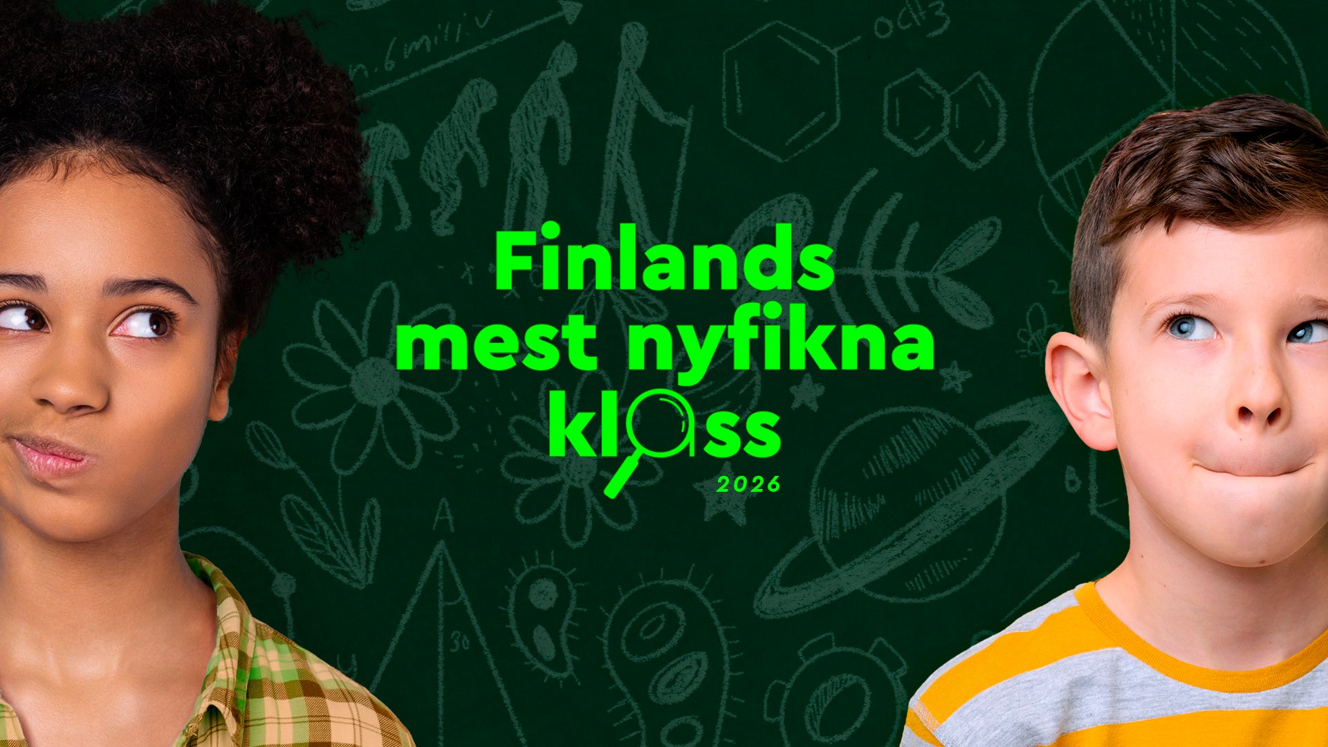 Två nyfikna barn tänker.